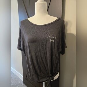 Trendy Gray Short Sleeve "Salty" Tee